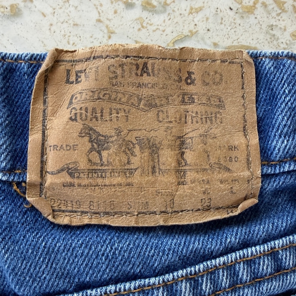 Levi’s Boys Classic Blue Denim Cutoff Shorts Size 10 Slim - Picture 6 of 13